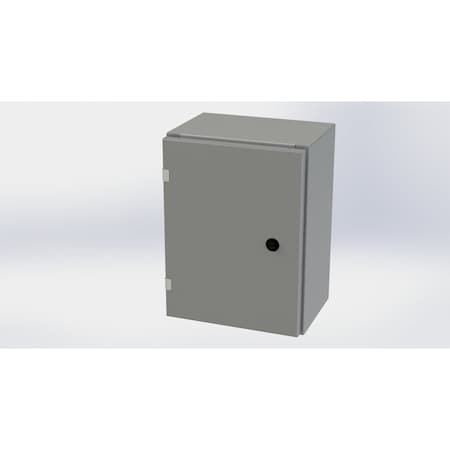 Saginaw Control & Engineering 1/4 Turn Latch Electrical Enclosures, 16 in H, 8 in D, 12 in W, NEMA 3R, 4, 12, 13, Carbon Steel SCE-16EL1208LP